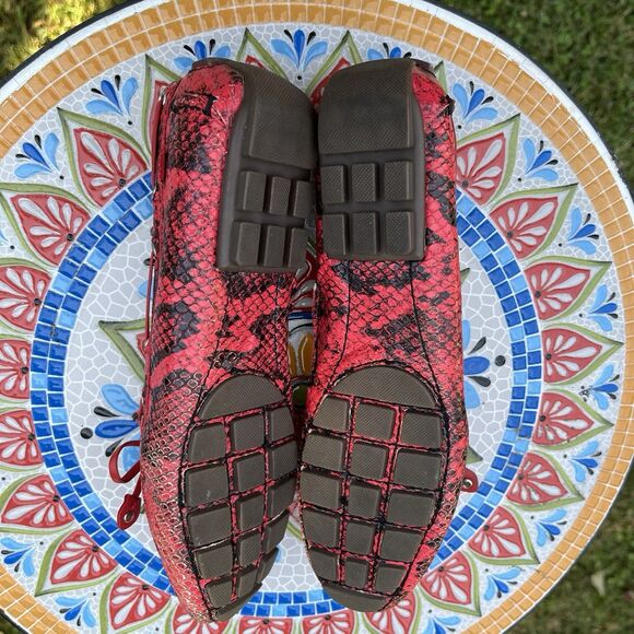 Marc Joseph NY Sz 7.5 Cypress Hill Genuine Red Viper Snake Leather Loafers RARE - Picture 8 of 10